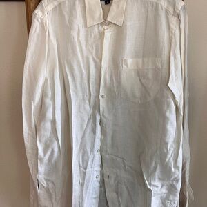 Men's Vilebrequin White Linen Shirt sz L
